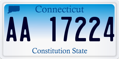 CT license plate AA17224