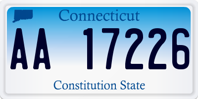 CT license plate AA17226