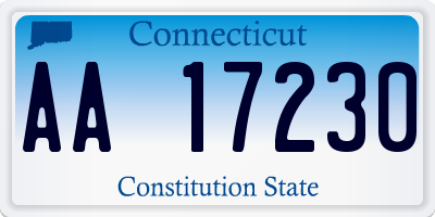 CT license plate AA17230