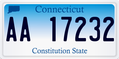 CT license plate AA17232