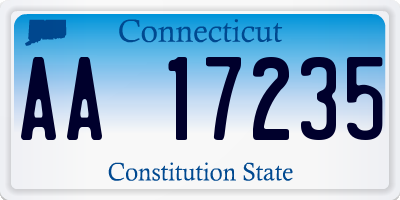 CT license plate AA17235