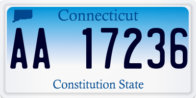 CT license plate AA17236