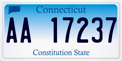 CT license plate AA17237