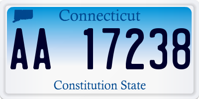 CT license plate AA17238