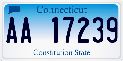 CT license plate AA17239