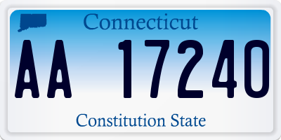 CT license plate AA17240