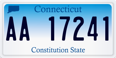 CT license plate AA17241