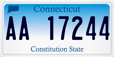 CT license plate AA17244