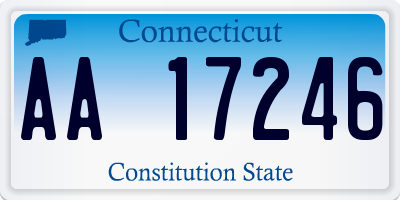 CT license plate AA17246