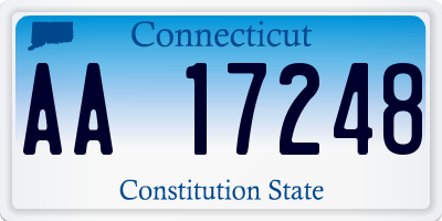 CT license plate AA17248