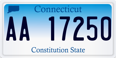 CT license plate AA17250