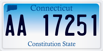 CT license plate AA17251