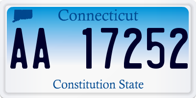 CT license plate AA17252