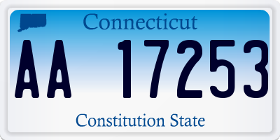 CT license plate AA17253