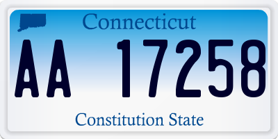 CT license plate AA17258