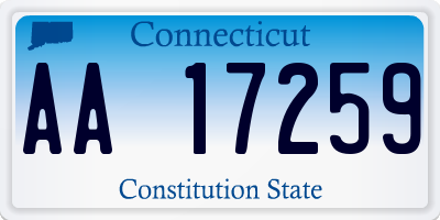 CT license plate AA17259