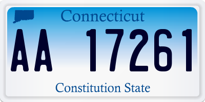 CT license plate AA17261