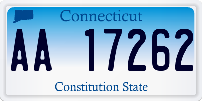 CT license plate AA17262