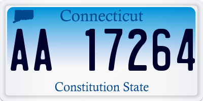 CT license plate AA17264