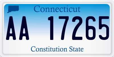 CT license plate AA17265