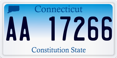 CT license plate AA17266