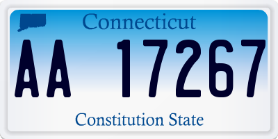 CT license plate AA17267