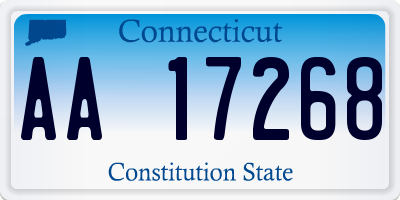 CT license plate AA17268