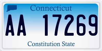 CT license plate AA17269