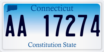 CT license plate AA17274