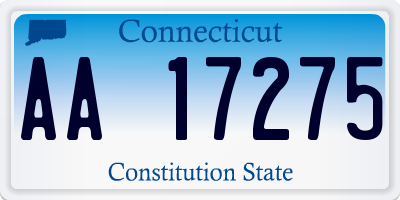 CT license plate AA17275