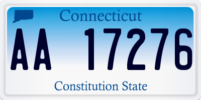 CT license plate AA17276