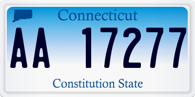 CT license plate AA17277