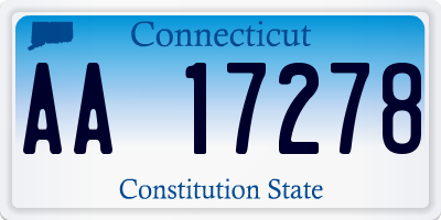 CT license plate AA17278