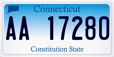 CT license plate AA17280