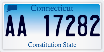 CT license plate AA17282