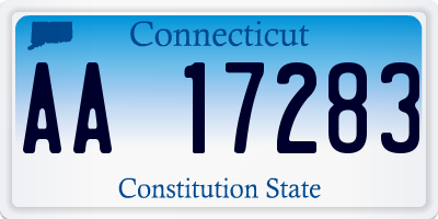 CT license plate AA17283