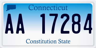 CT license plate AA17284