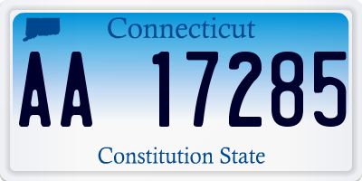 CT license plate AA17285