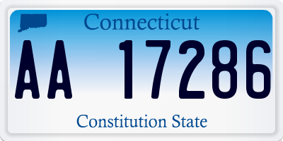 CT license plate AA17286