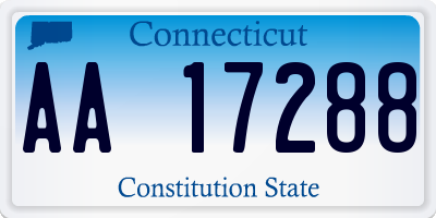 CT license plate AA17288