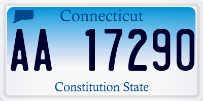 CT license plate AA17290