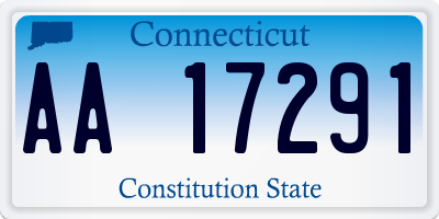 CT license plate AA17291