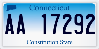 CT license plate AA17292