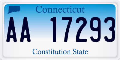 CT license plate AA17293