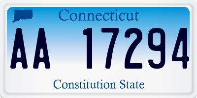 CT license plate AA17294