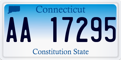 CT license plate AA17295