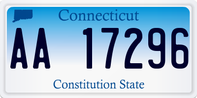 CT license plate AA17296