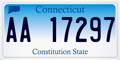 CT license plate AA17297