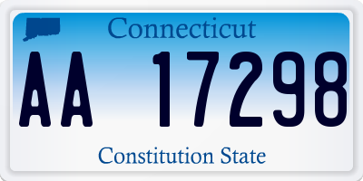 CT license plate AA17298