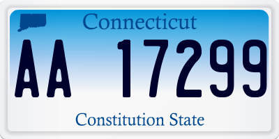 CT license plate AA17299